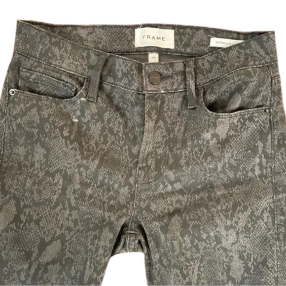 Frame Le Skinny De Jeanne Snake Print Pants - Picture 2 of 4